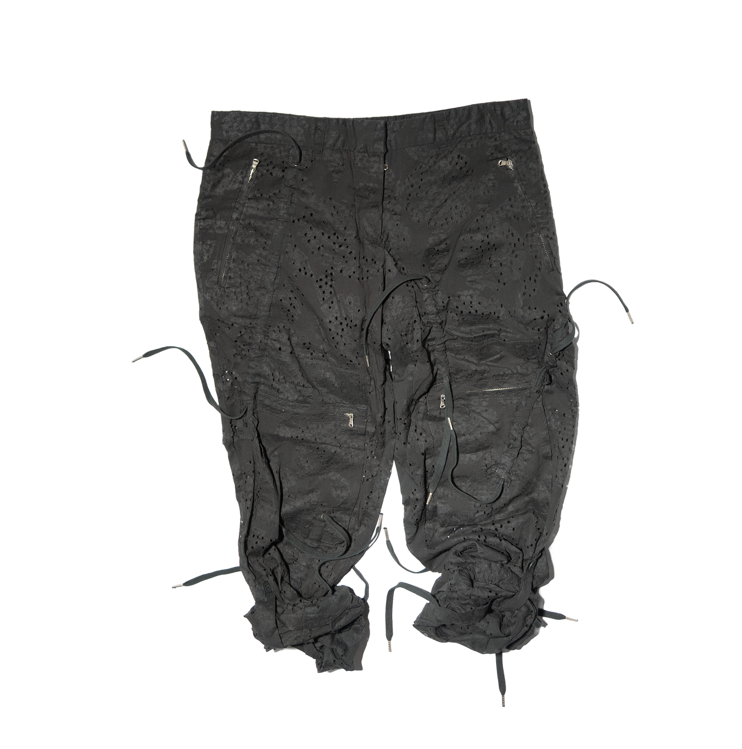SS2003 Hussein Chalayan Punched Drawstring Pants