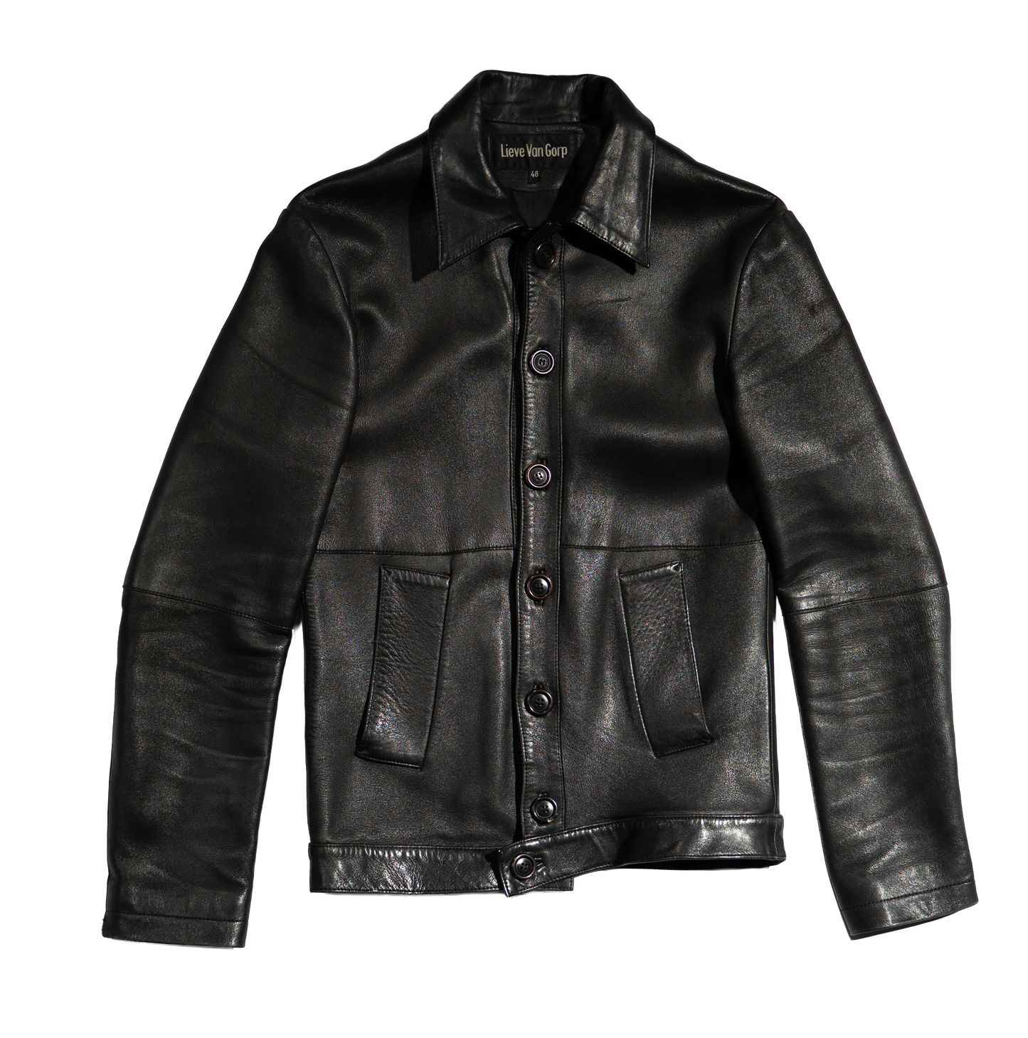SS2000 Lieve Van Gorp Cross Leather Jacket