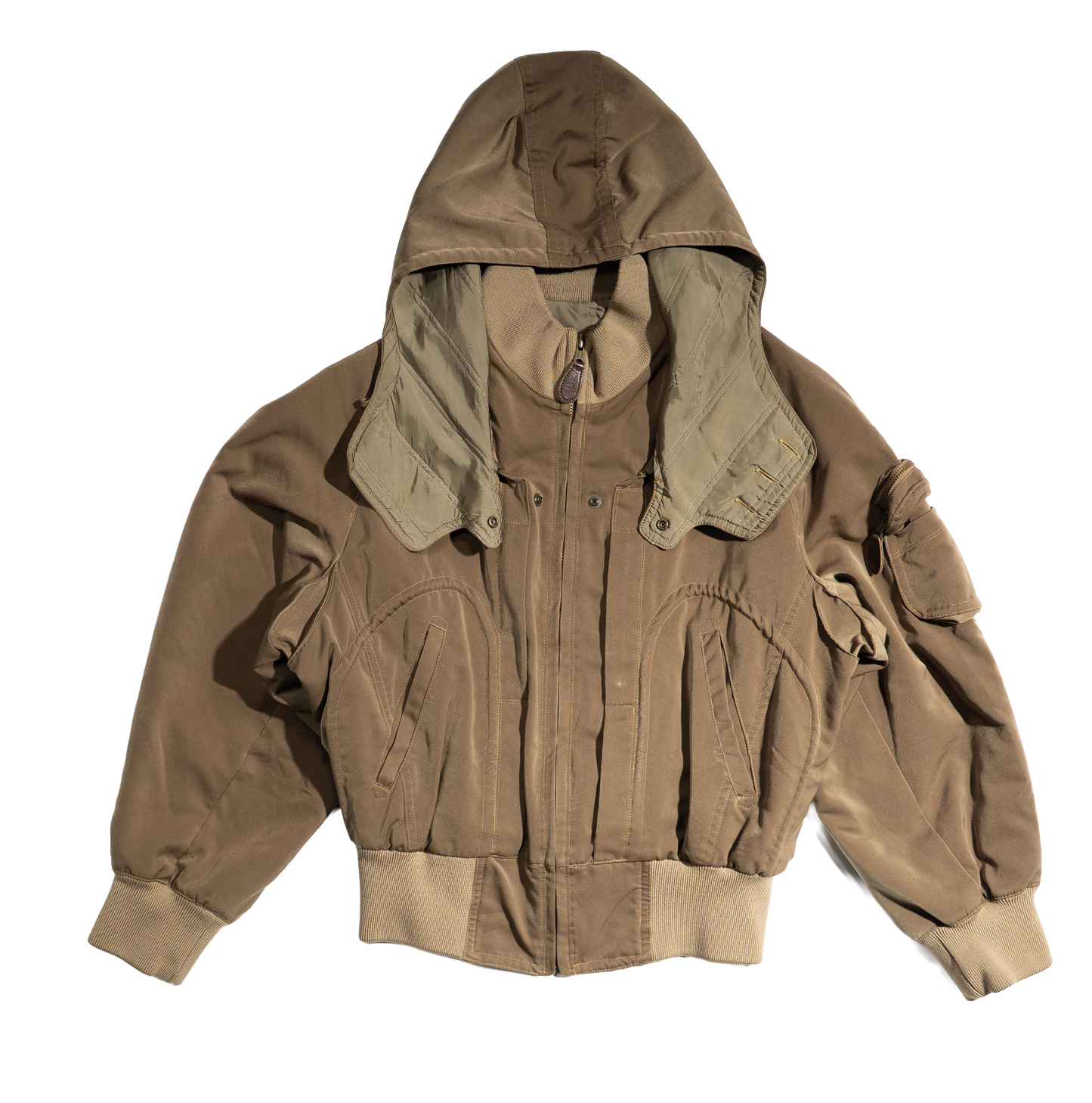 1980s Nicole Hooded Bomber Jacket