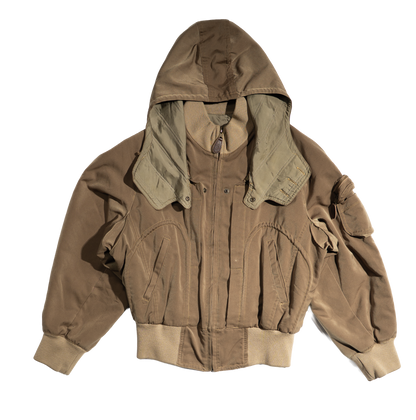 1980s Nicole Hooded Bomber Jacket