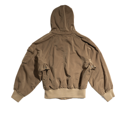 1980s Nicole Hooded Bomber Jacket