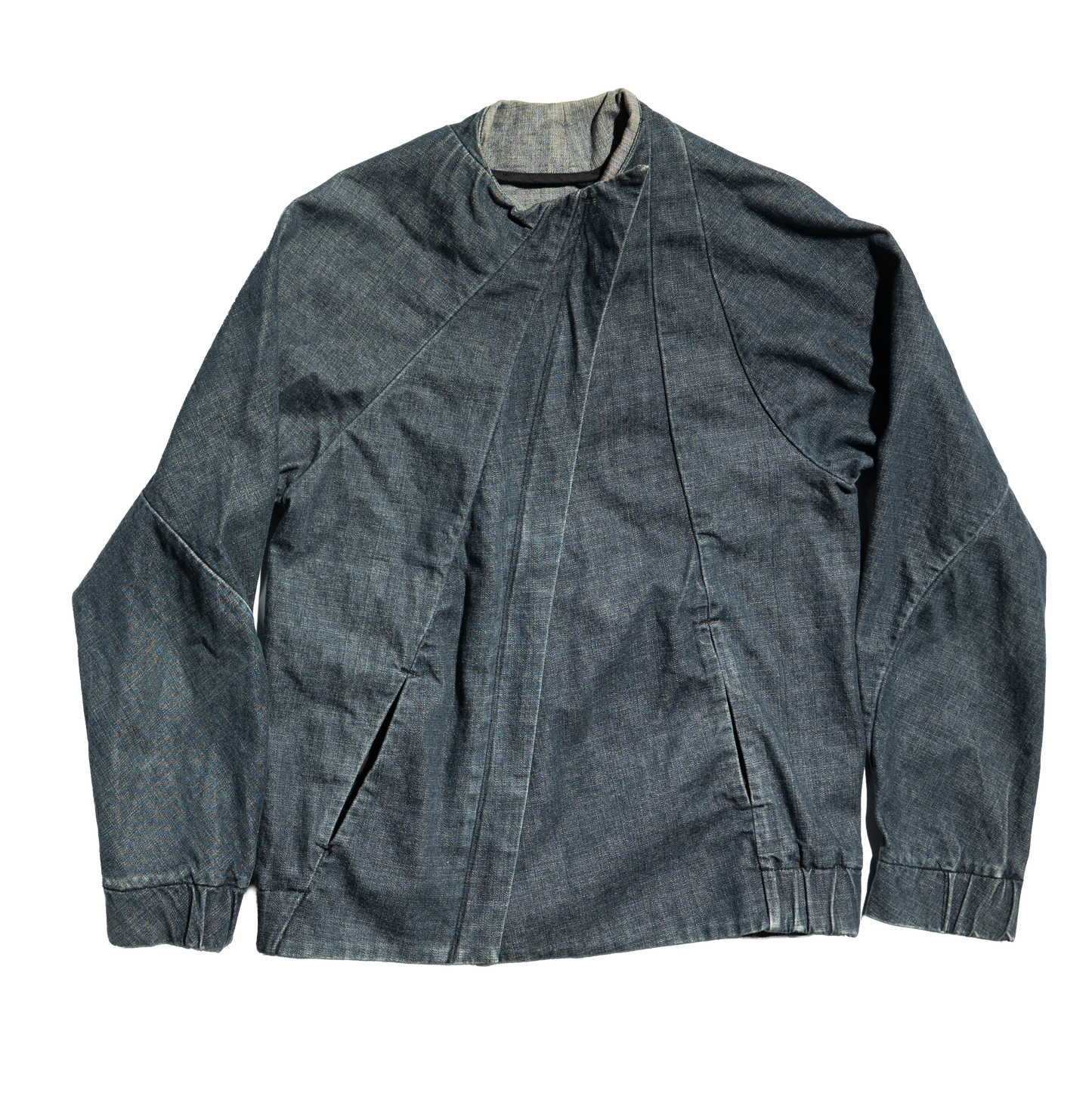threeASFOUR Structured Zip-up Denim Jacket