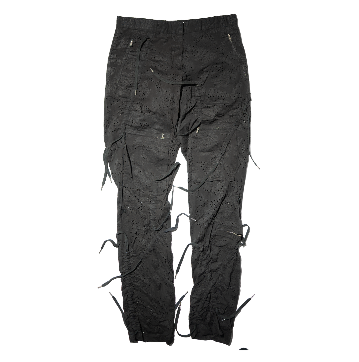 SS2003 Hussein Chalayan Punched Drawstring Pants