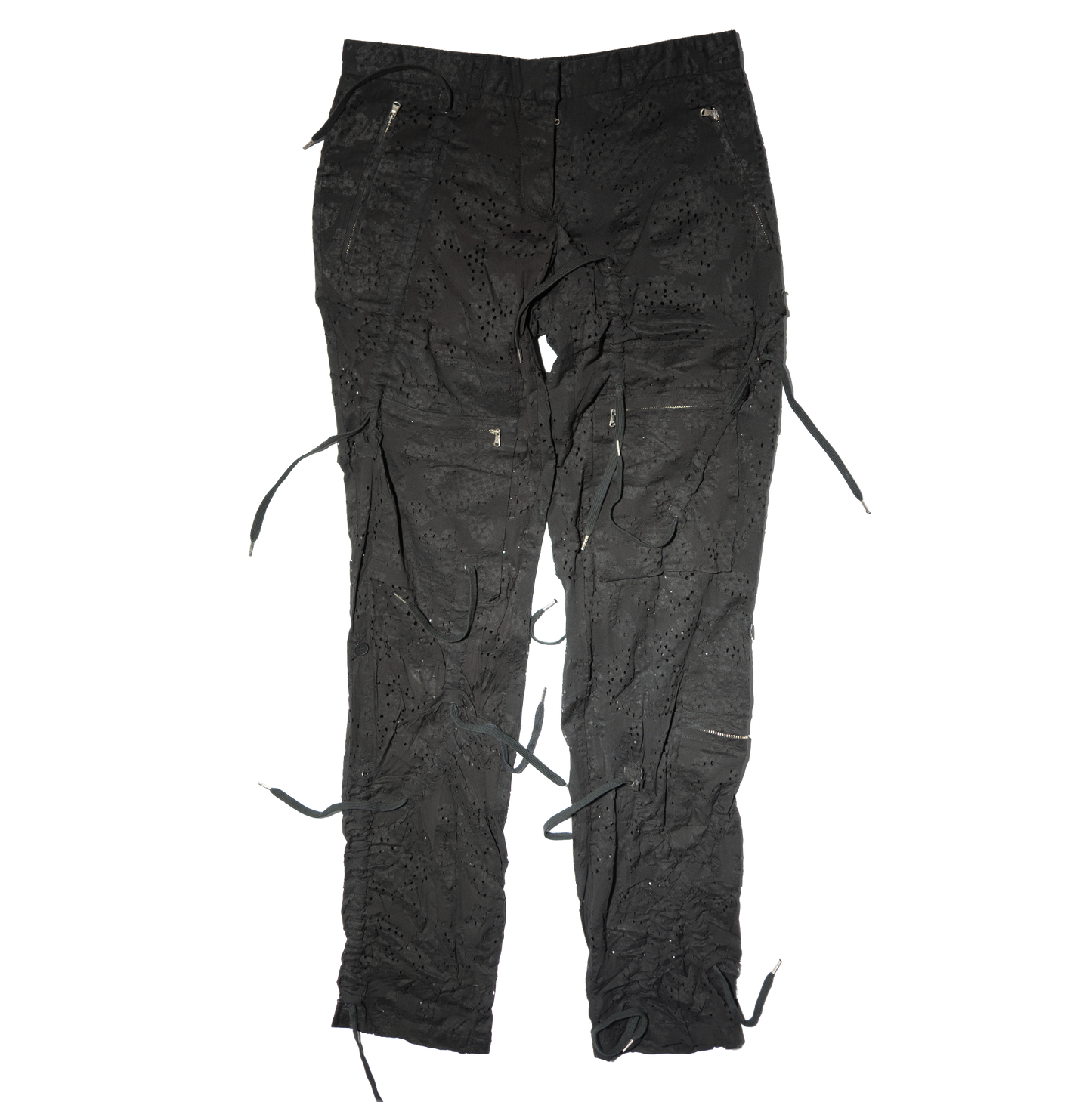 SS2003 Hussein Chalayan Punched Drawstring Pants
